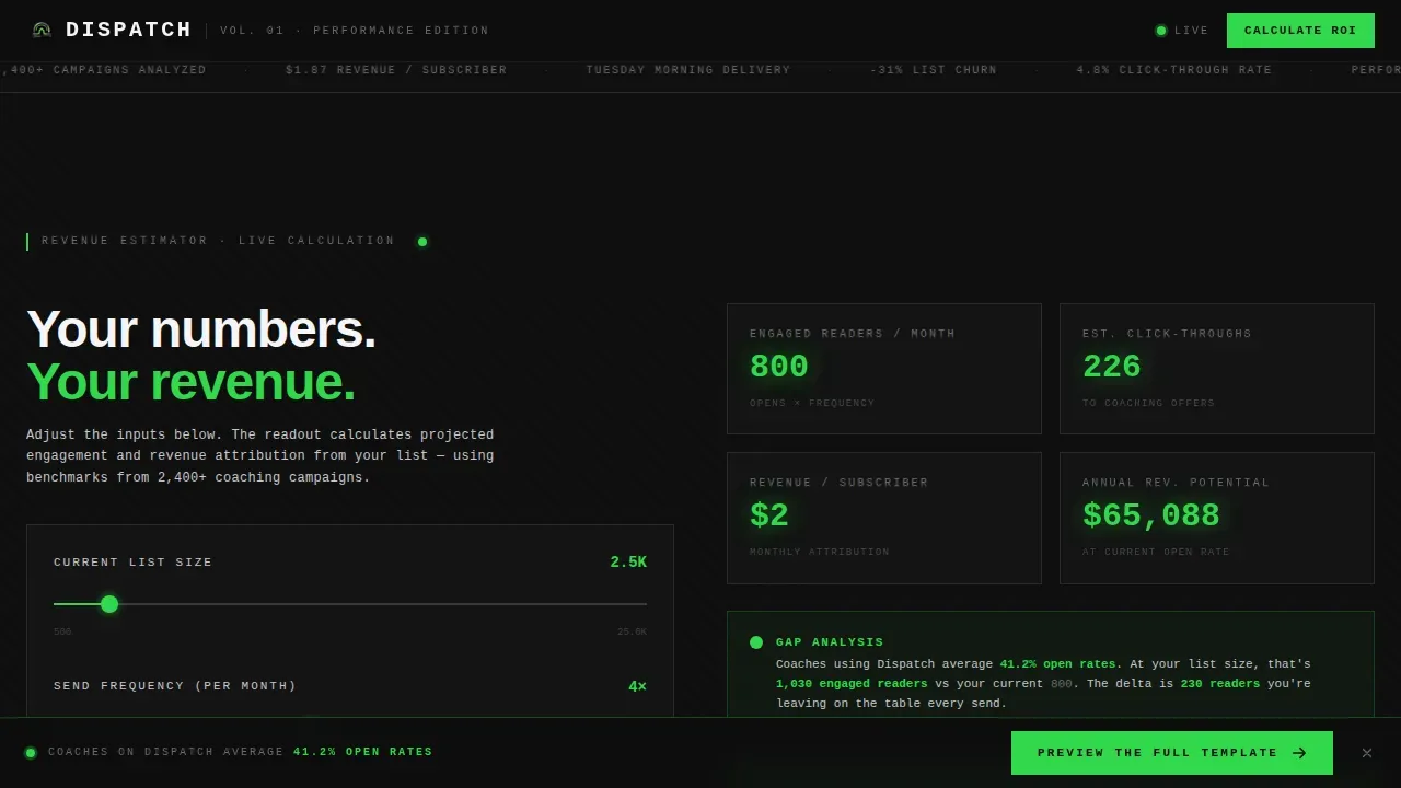 Carbon Fiber Performance Coaching Landing Page Template