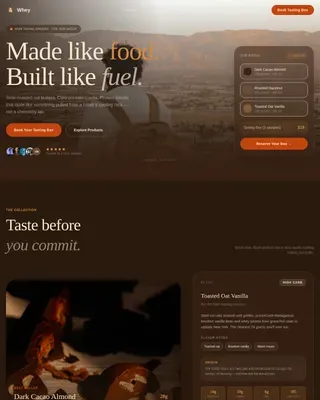 High-Protein Food & Dining Booking Website Template