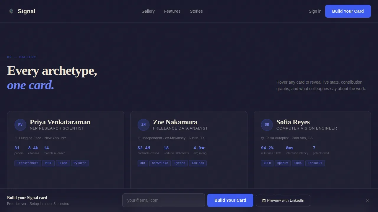 Data Scientist Profile Reviews Website Template