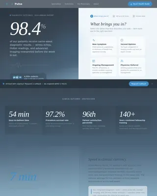 Stats-First Cardiology Clinic Landing Page Template