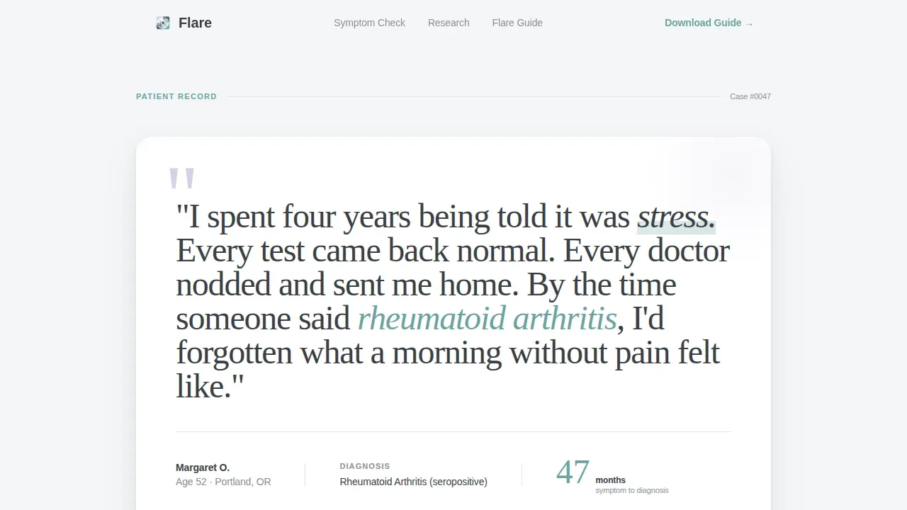 Rheumatology Research Center Landing Page Template