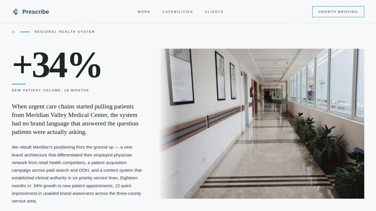 Healthcare Marketing Agency Landing Page Template