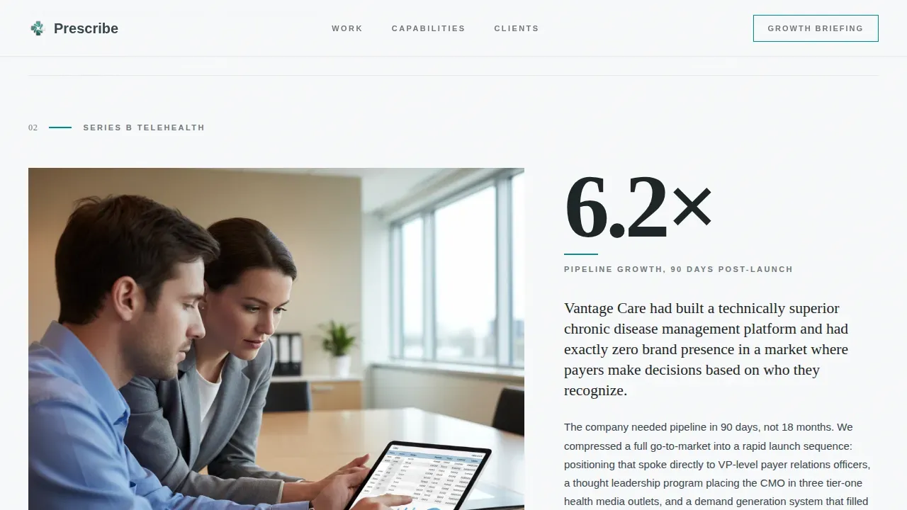 Healthcare Marketing Agency Landing Page Template
