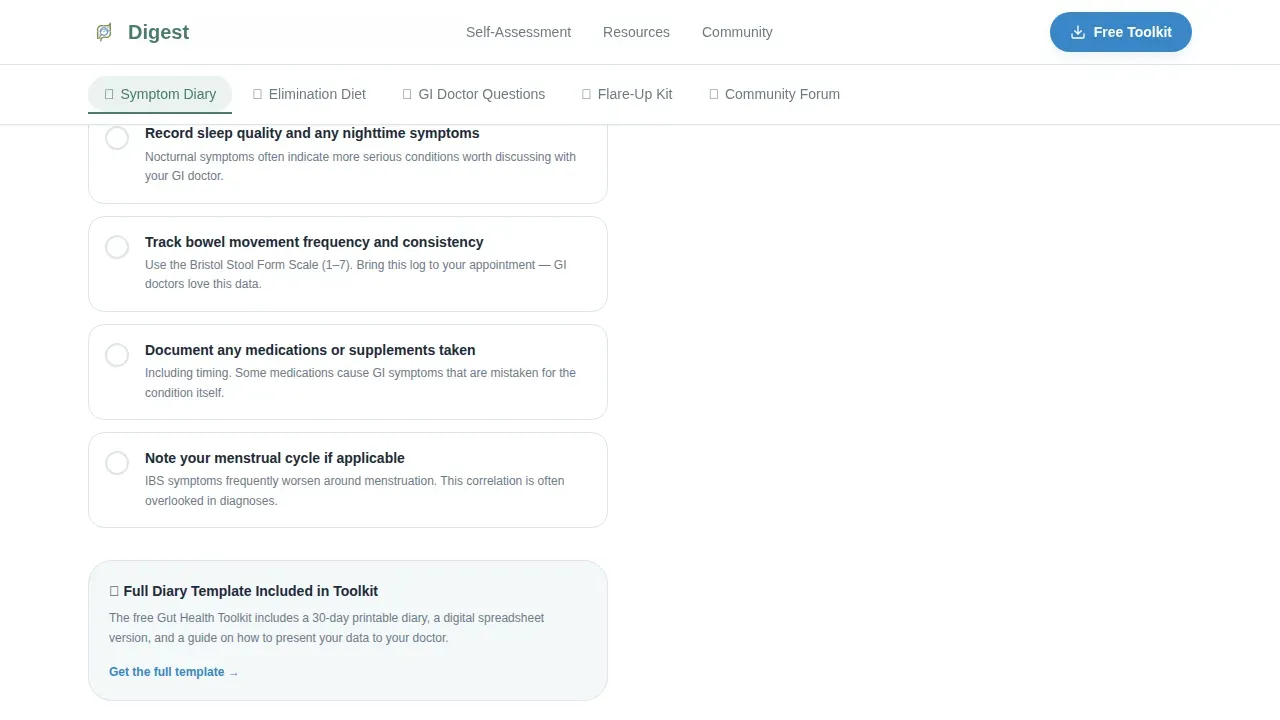 Gut Health Community Support Landing Page Template