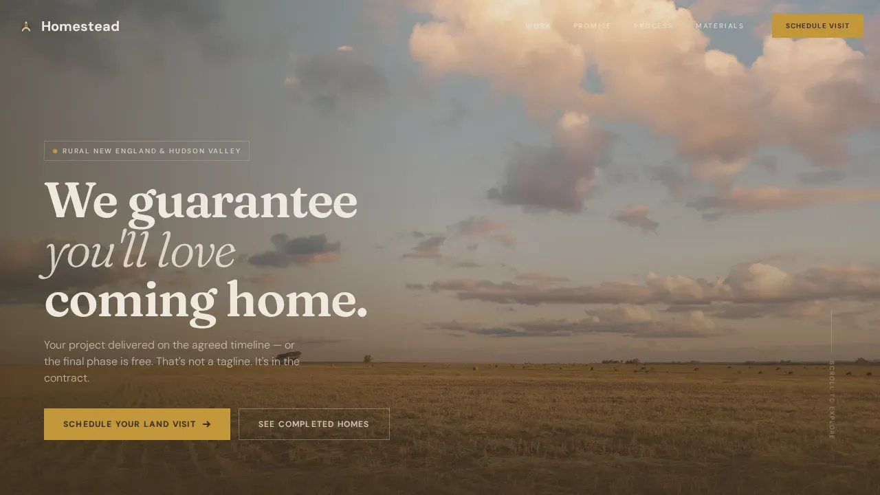 Agrarian Architect Landing Page Template