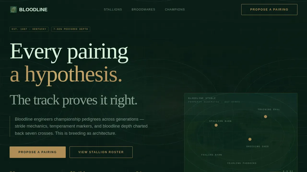 Horse Breeding Landing Page Template