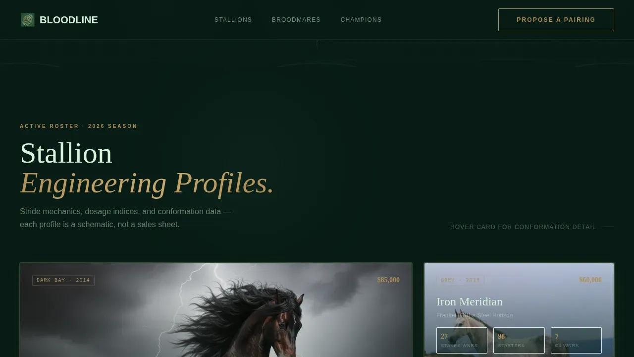 Horse Breeding Landing Page Template