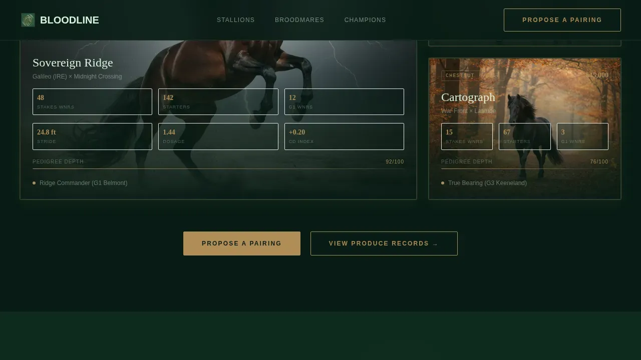 Horse Breeding Landing Page Template