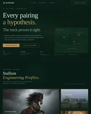 Horse Breeding Landing Page Template
