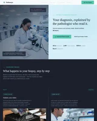 Pathology Medicine Professional Website Template