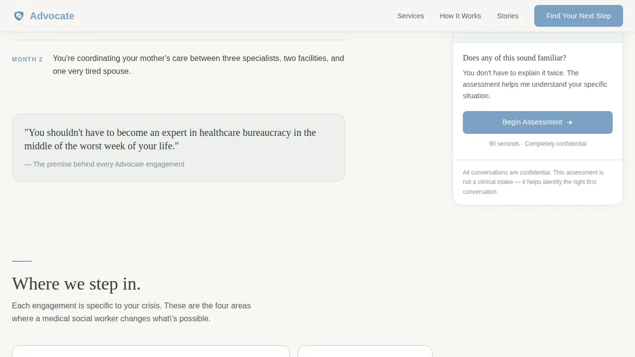 Home Health & Hospice Booking Website Template
