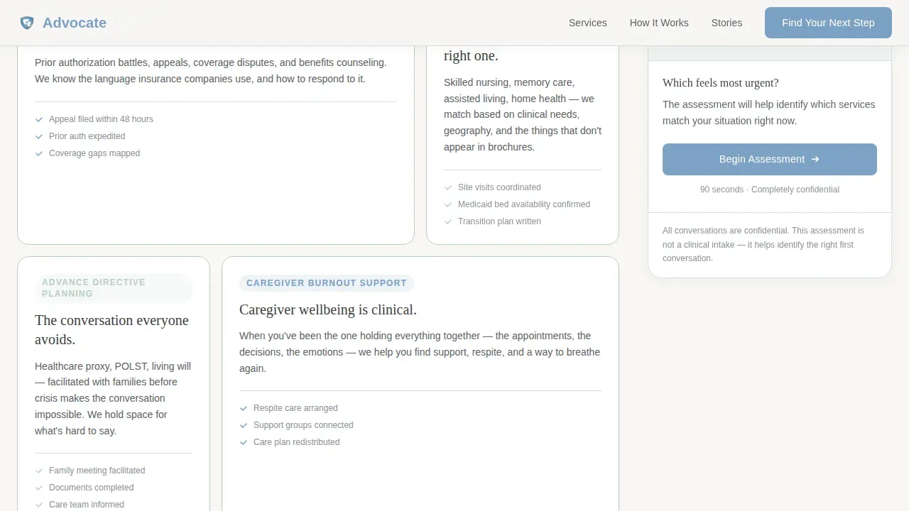 Home Health & Hospice Booking Website Template