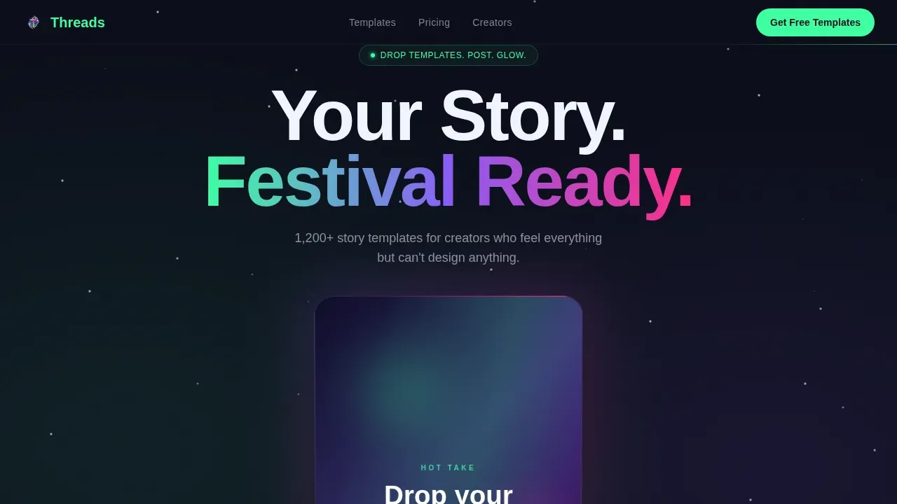 Threads Content Professional Website Template