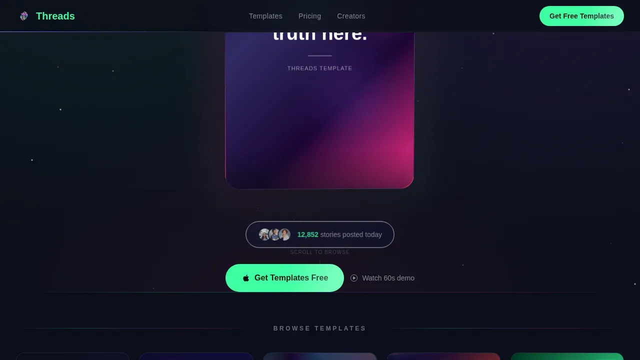 Threads Content Professional Website Template