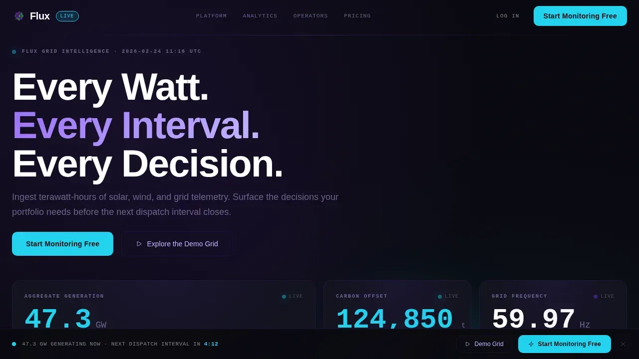 Green Energy Vertical SaaS Portfolio Website Template
