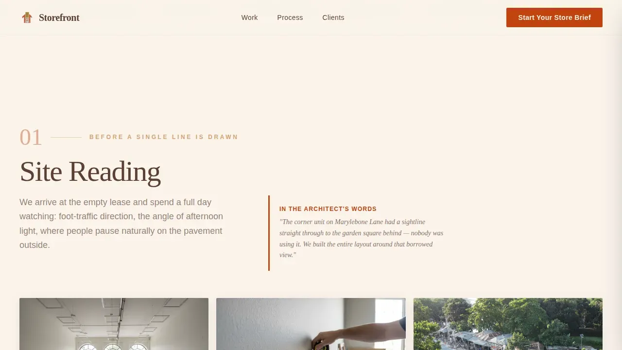 Retail Store Construction Portfolio Website Template