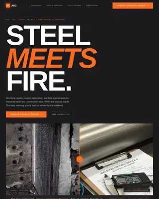 Expert Metal & Steel Fabrication Professional Website Template