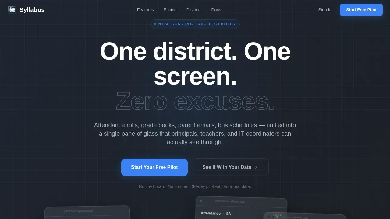 K-12 District Management Comparison Landing Page Template