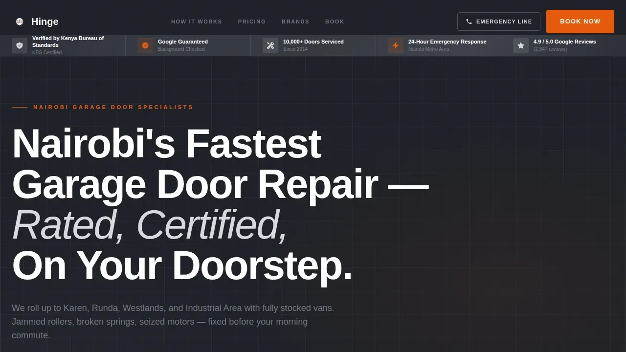 Rapid Garage Door Repair | Free Website Template | Rocket