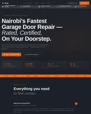 Rapid Garage Door Repair | Free Website Template | Rocket