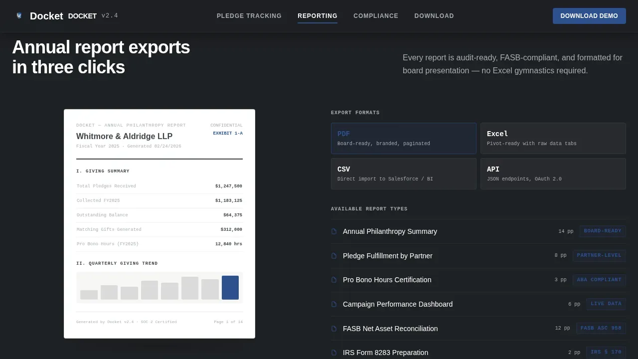 Law Firm Donor Management Landing Page Template