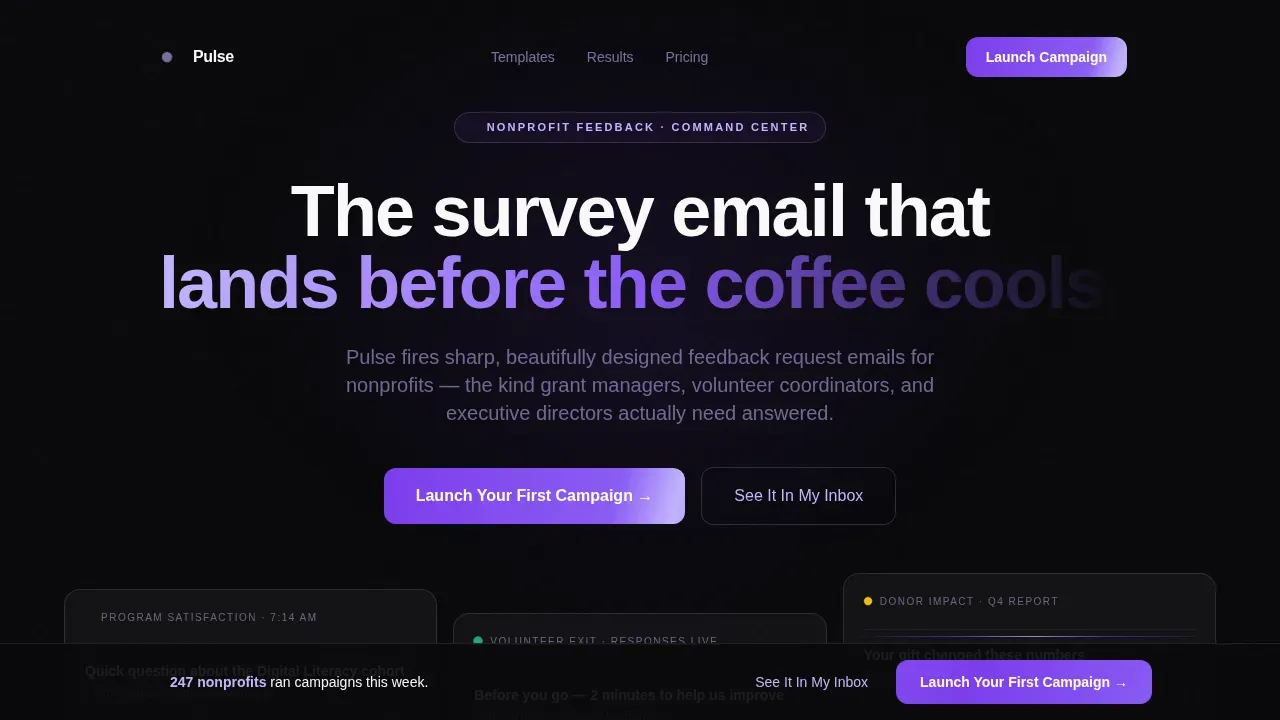 Community Nonprofit Engagement Landing Page Template