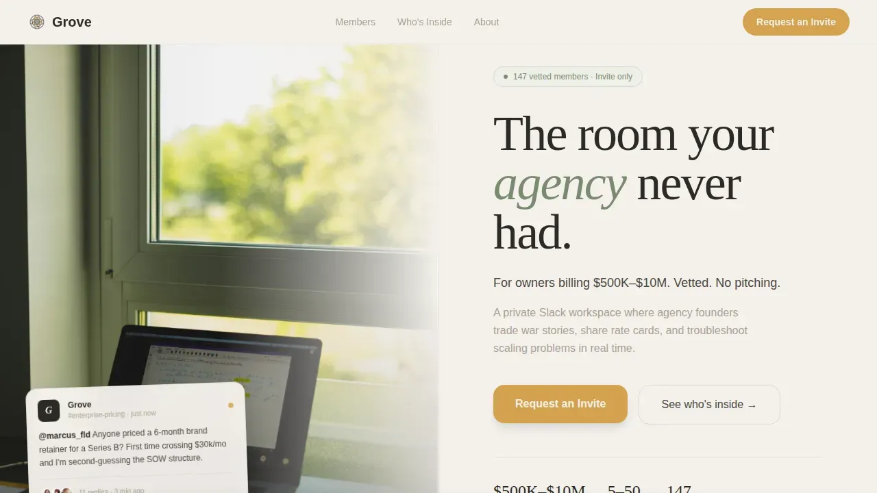 Agency Owners Community Landing Page Template