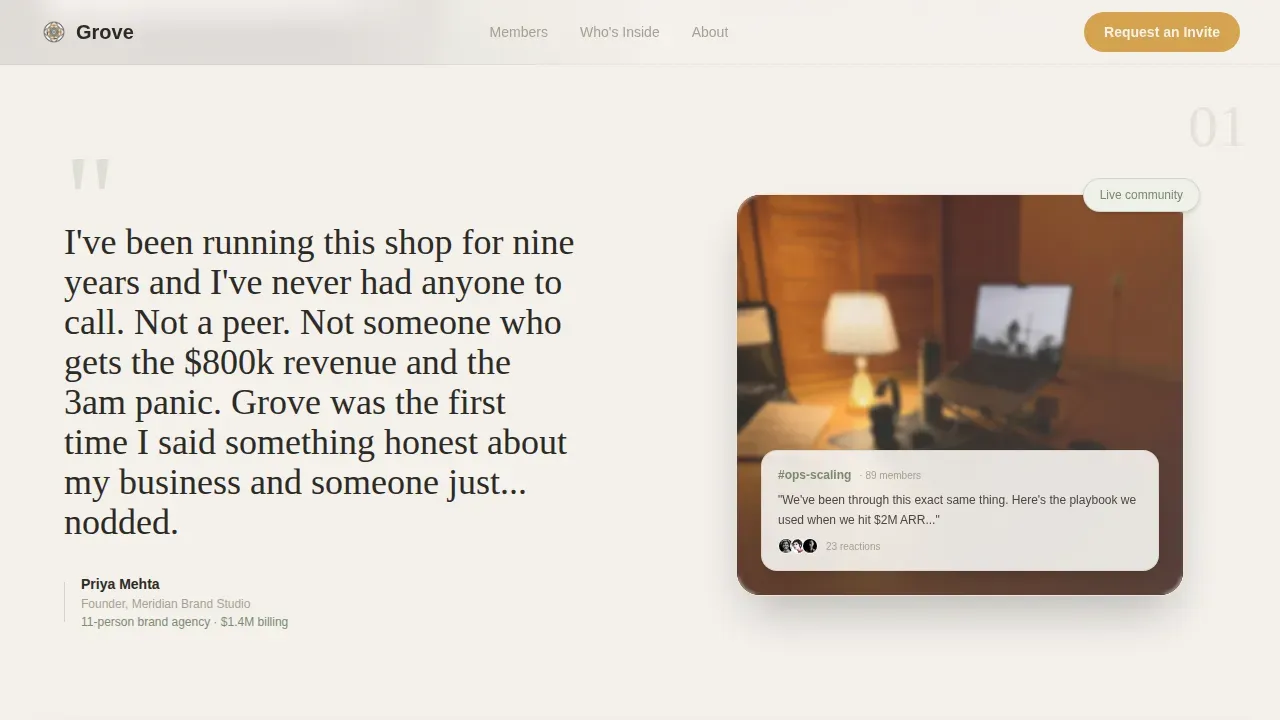 Agency Owners Community Landing Page Template
