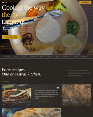 Agrarian Himalayan Farmhouse Restaurant Landing Page