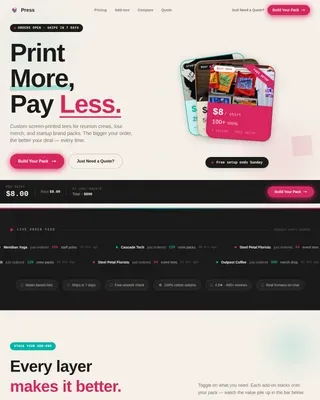 Local Brick & Mortar Business Pricing Website Template