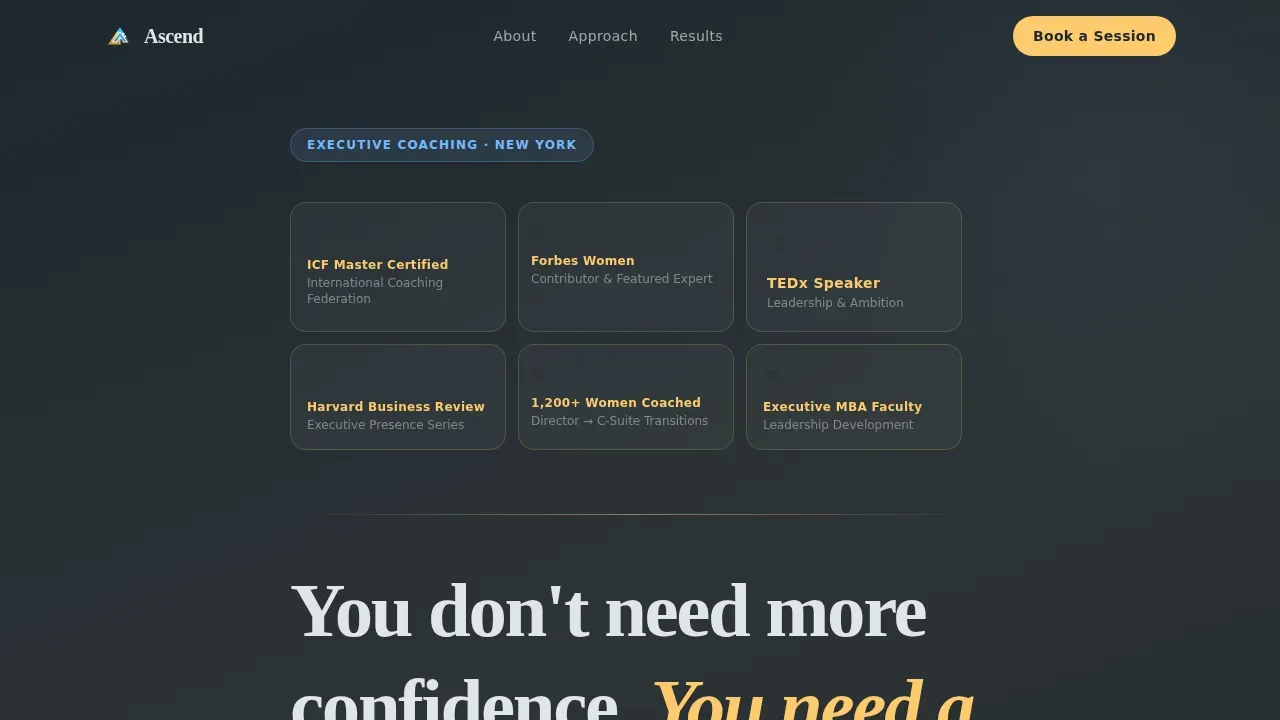 Business Coaching & Mentoring Professional Website Template
