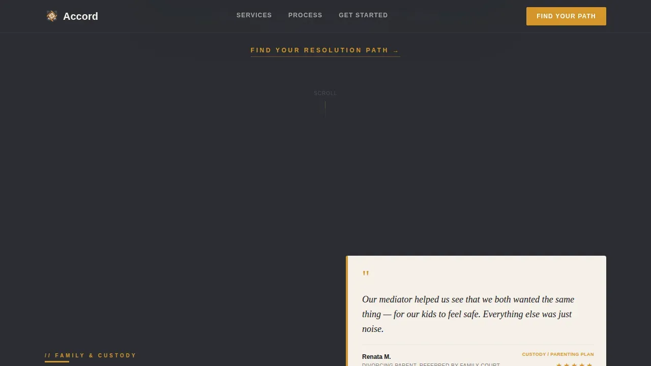 Mediation & Alternative Dispute Booking Website Template