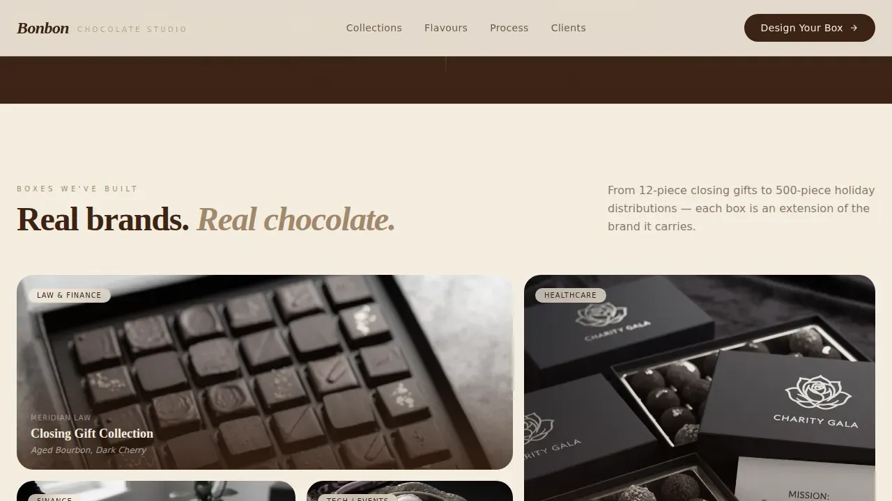 Chocolate & Confectionery Professional Website Template