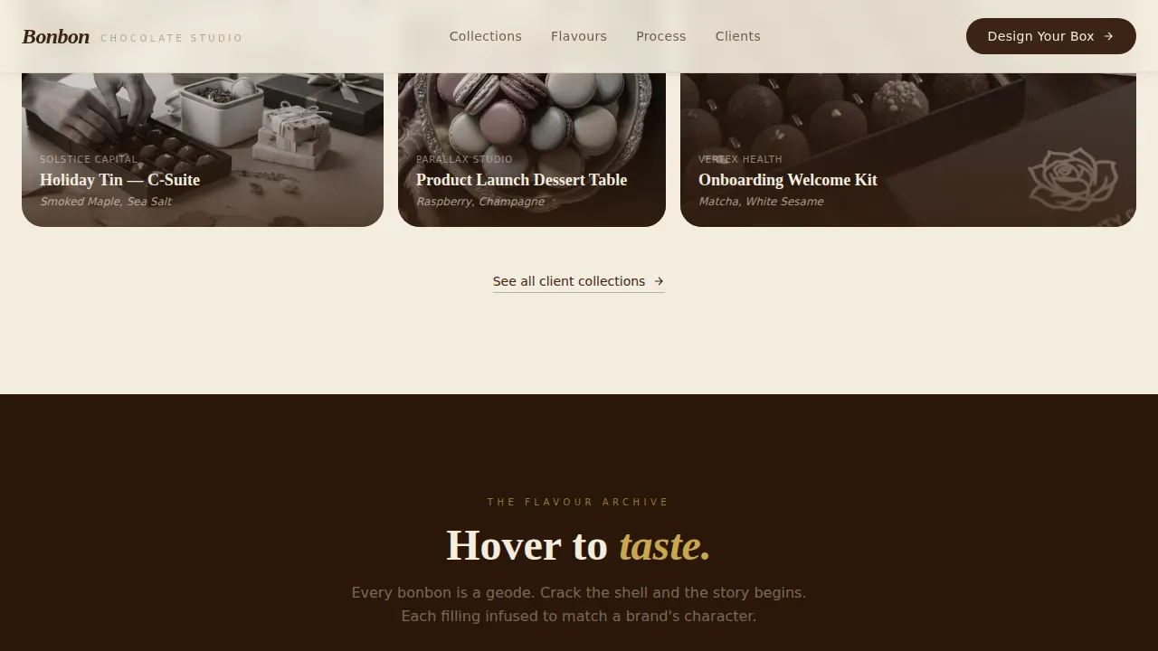 Chocolate & Confectionery Professional Website Template