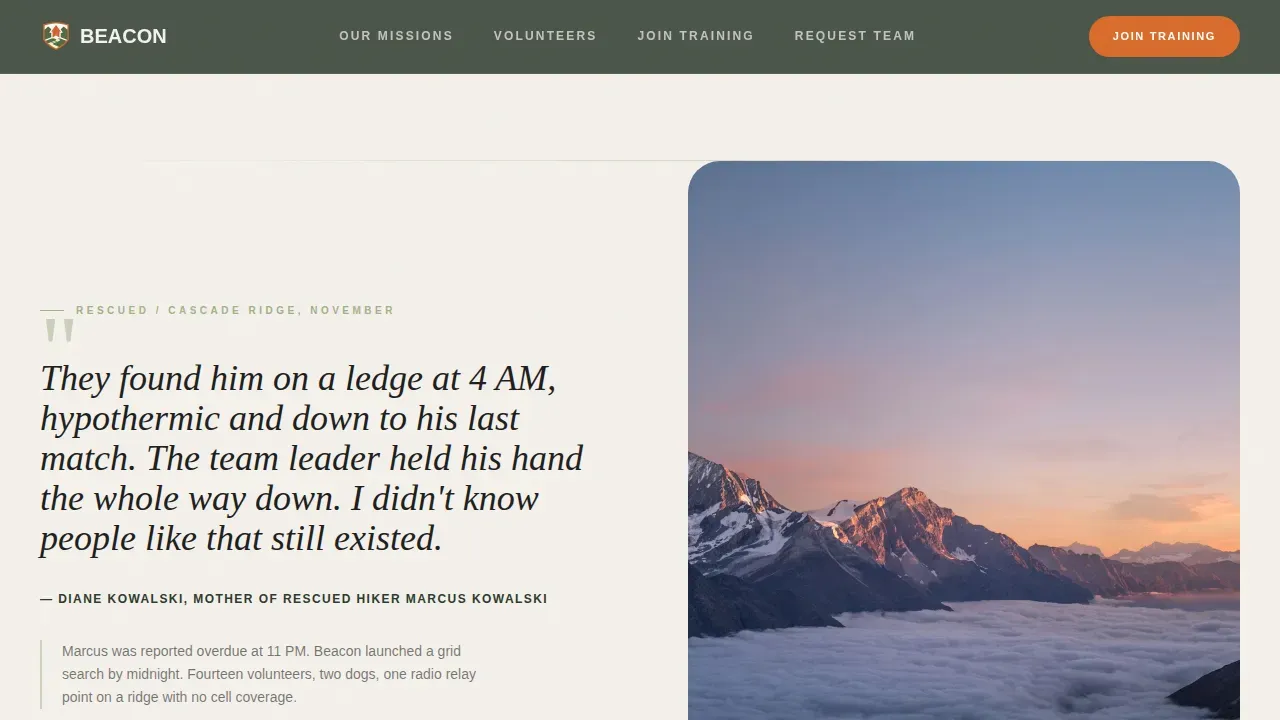 Community Emergency Response Landing Page Template