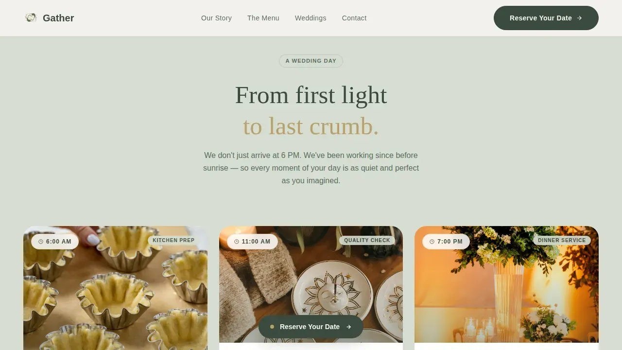 Garden Wedding Booking Website Template