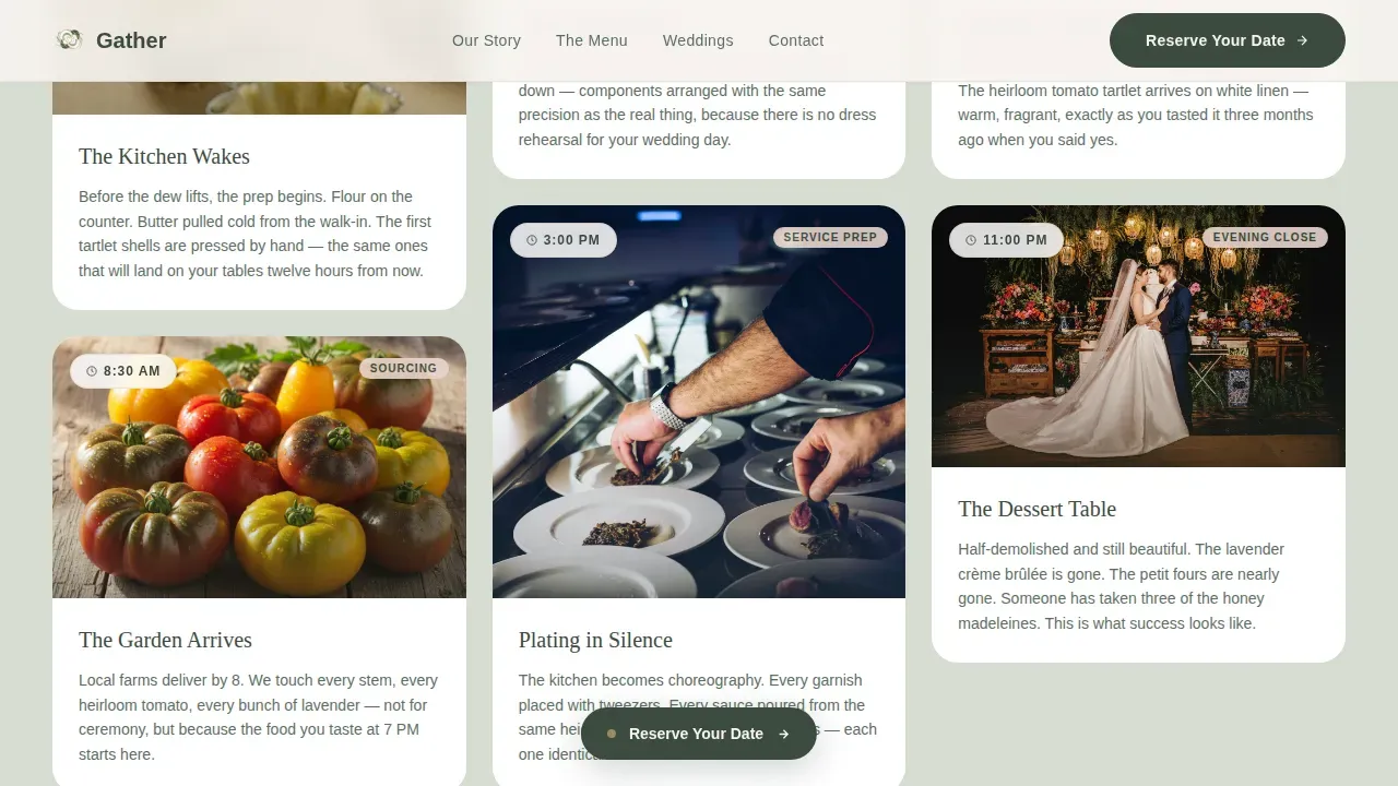 Garden Wedding Booking Website Template