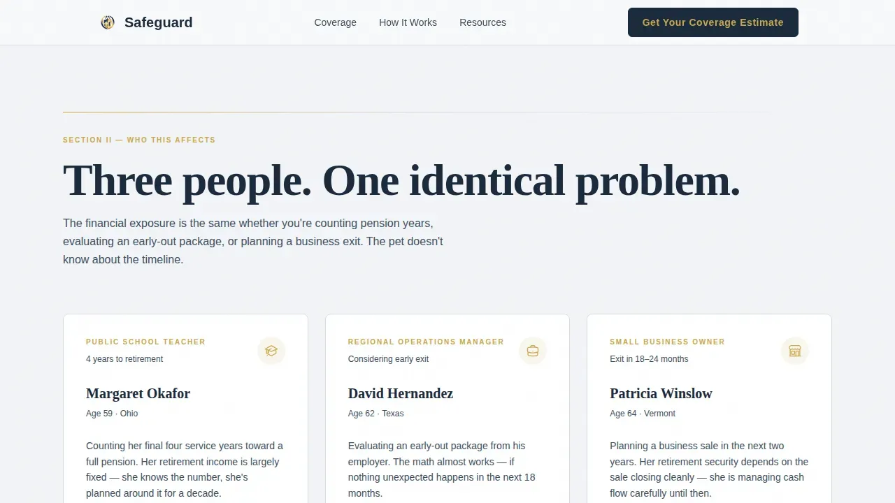 Pre-Retiree Insurance Reviews Website Template