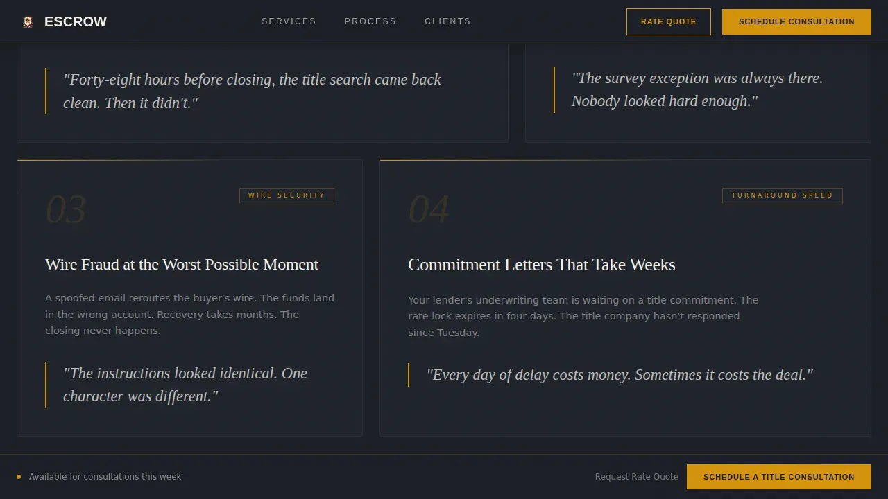 Real Estate & Property Law Booking Website Template