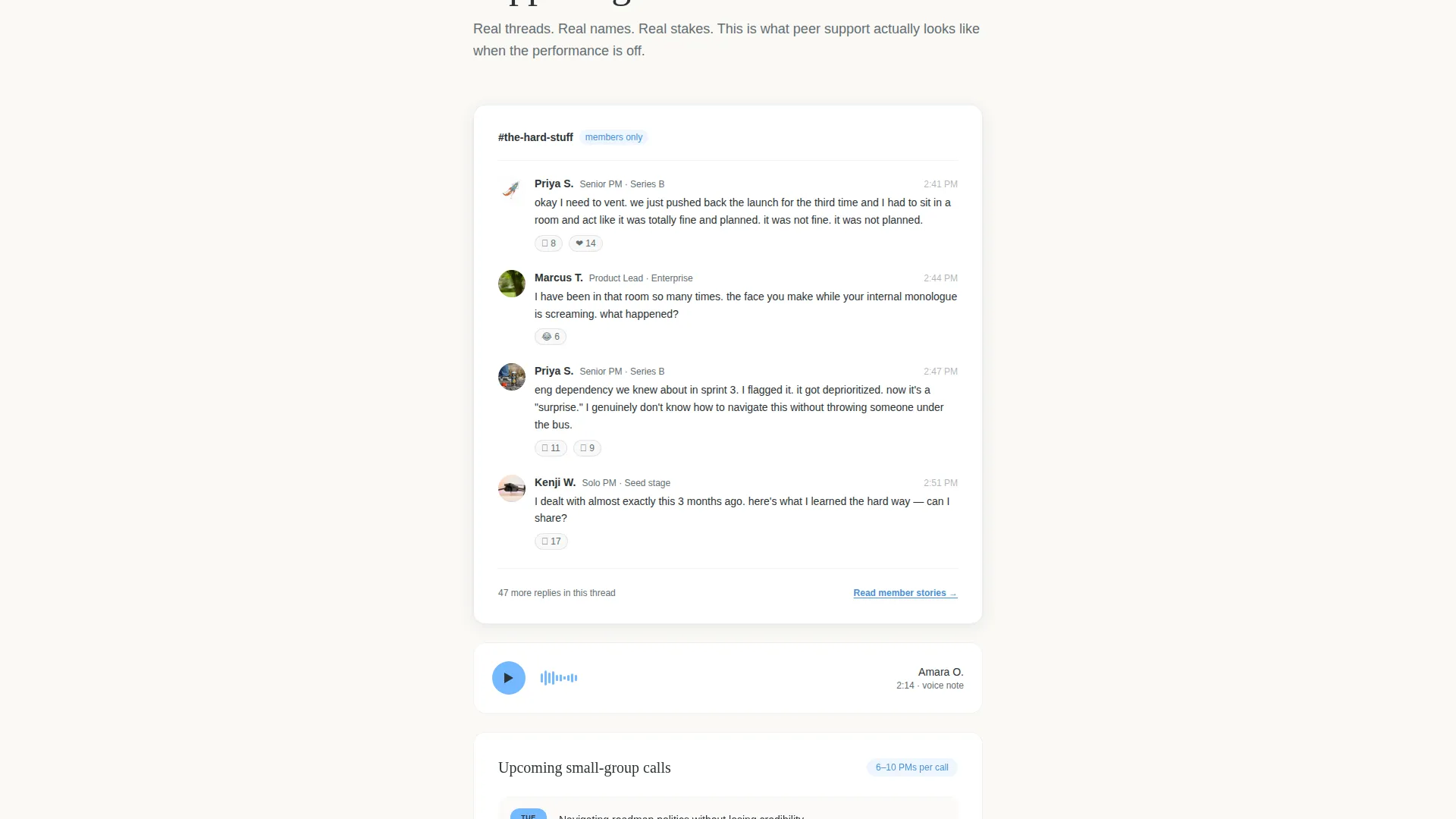 Paid Product Managers Community Landing Page Template
