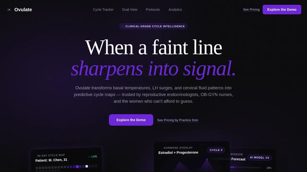 Fertility Vertical SaaS Professional Website Template