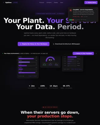 Self-Hosted Enterprise Software Professional Website Template