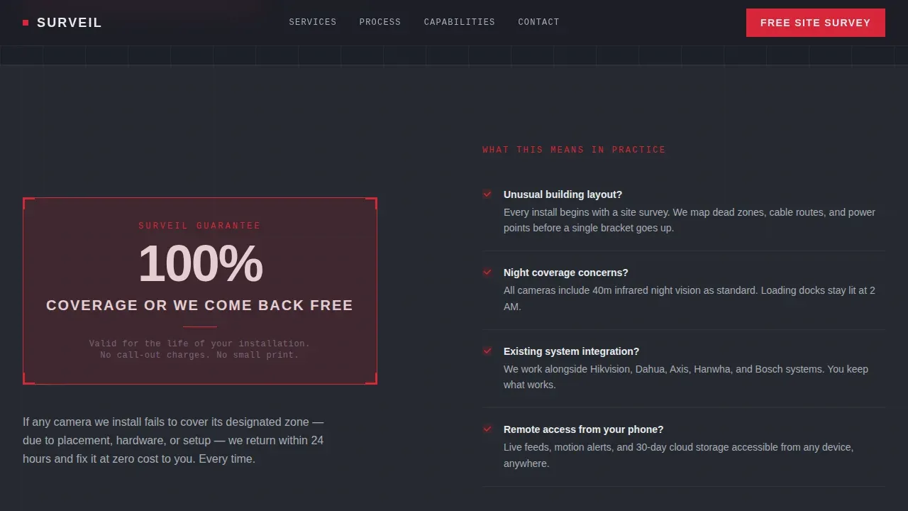 CCTV Installation Landing Page Template
