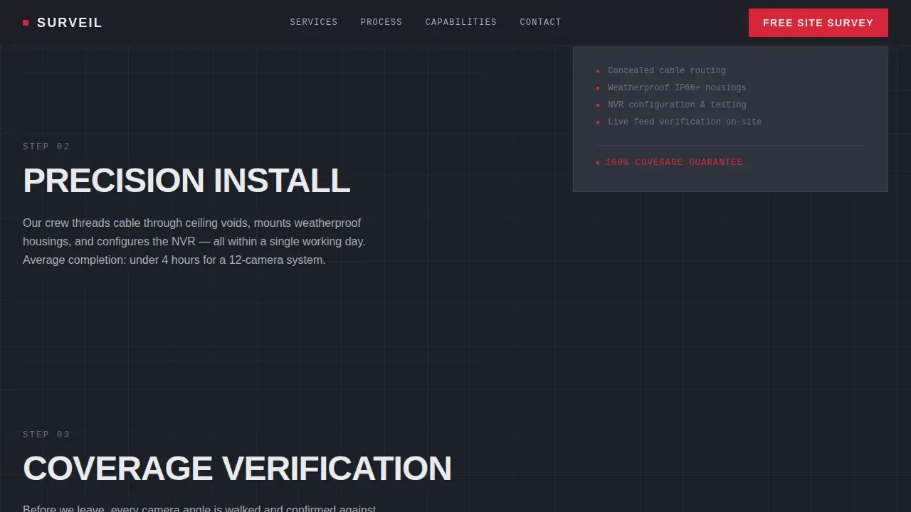 CCTV Installation Landing Page Template