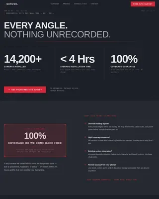 CCTV Installation Landing Page Template