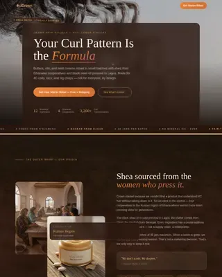 Premium Textured Hair Care | Free Website Template | Rocket