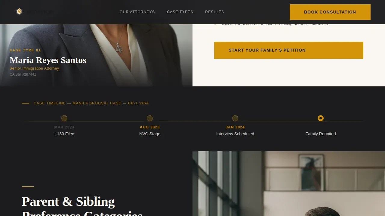 Immigration Law Professional Website Template