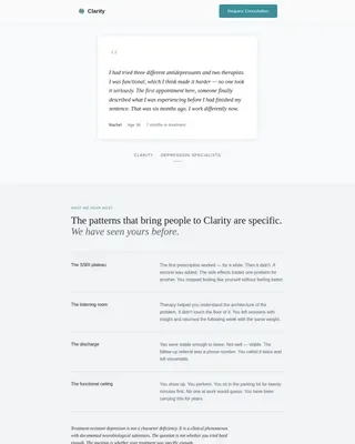 Depression Care Professional Website Template