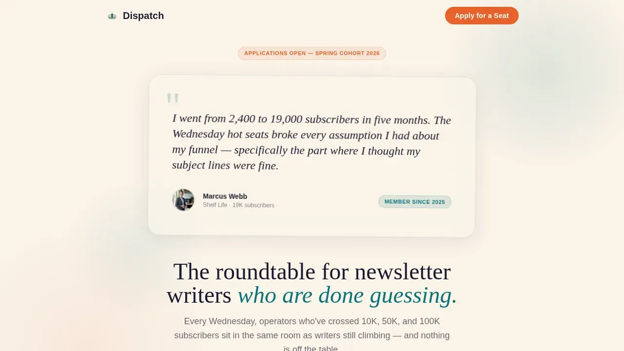 Newsletter Writers Community Reviews Website Template