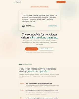 Newsletter Writers Community Reviews Website Template